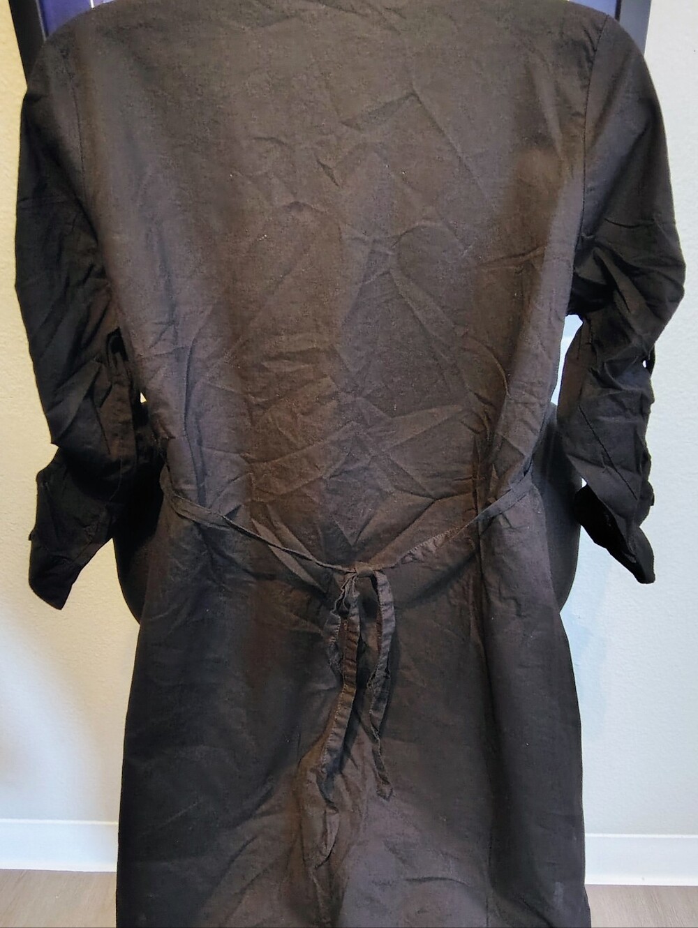 Fire Los Angeles Black Pintuck Cotton Button Front Tunic Top - Size S - Picture 3 of 5